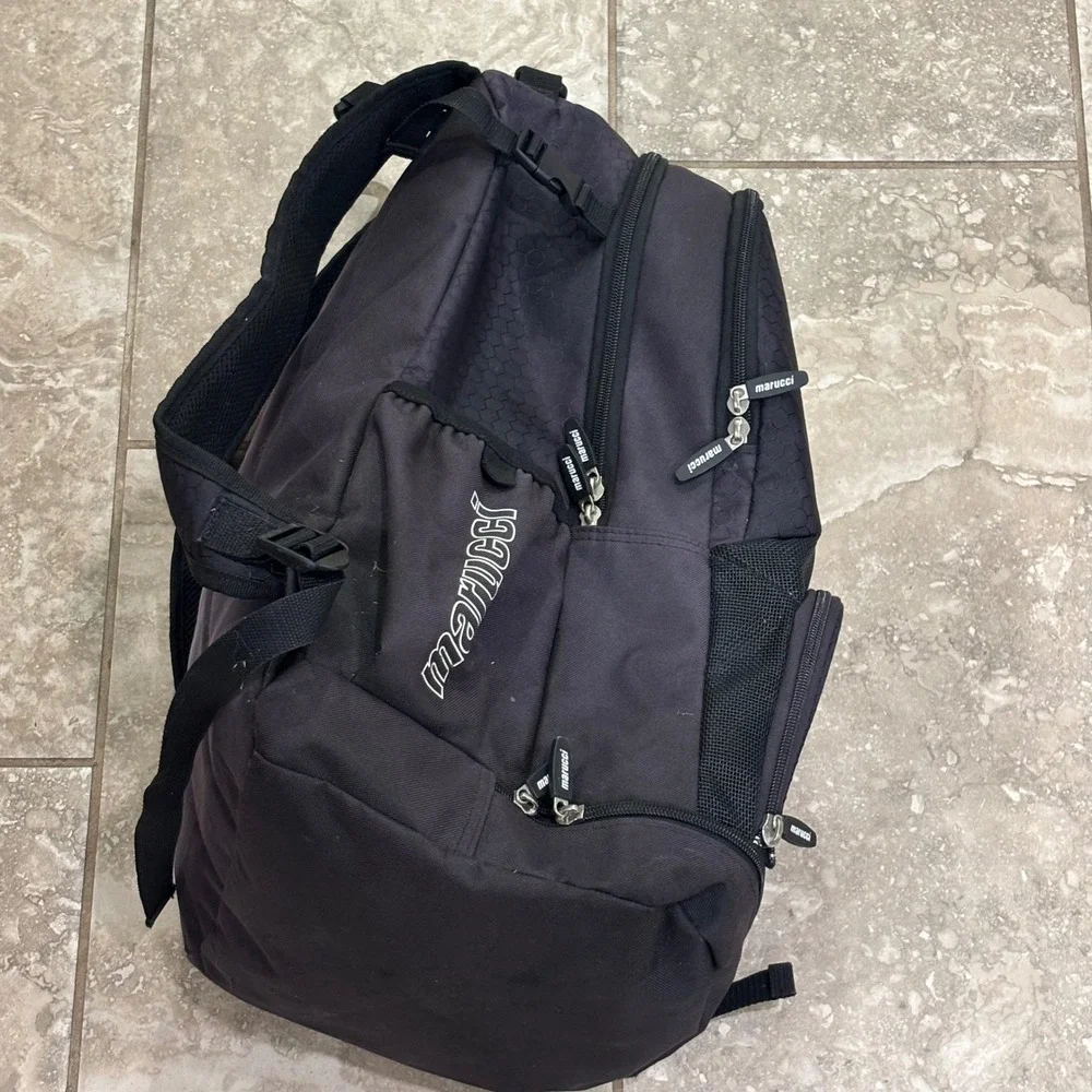 Marucci Black Baseball Softball Bat Equipment Backpack Bag Youth Kids